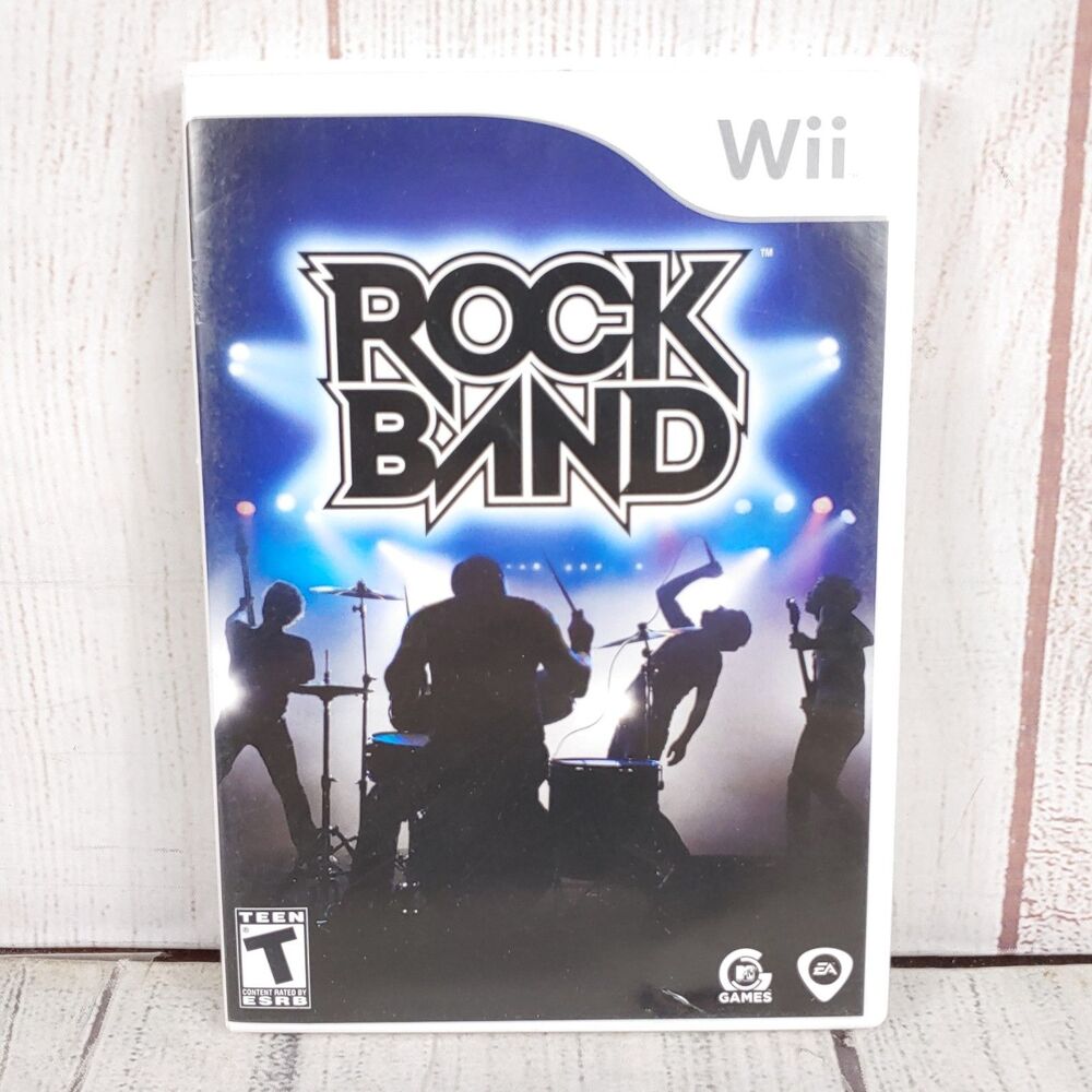 Rock Band Nintendo Wii Video Game Disc CIB Original Case FREE SHIPPING TESTED